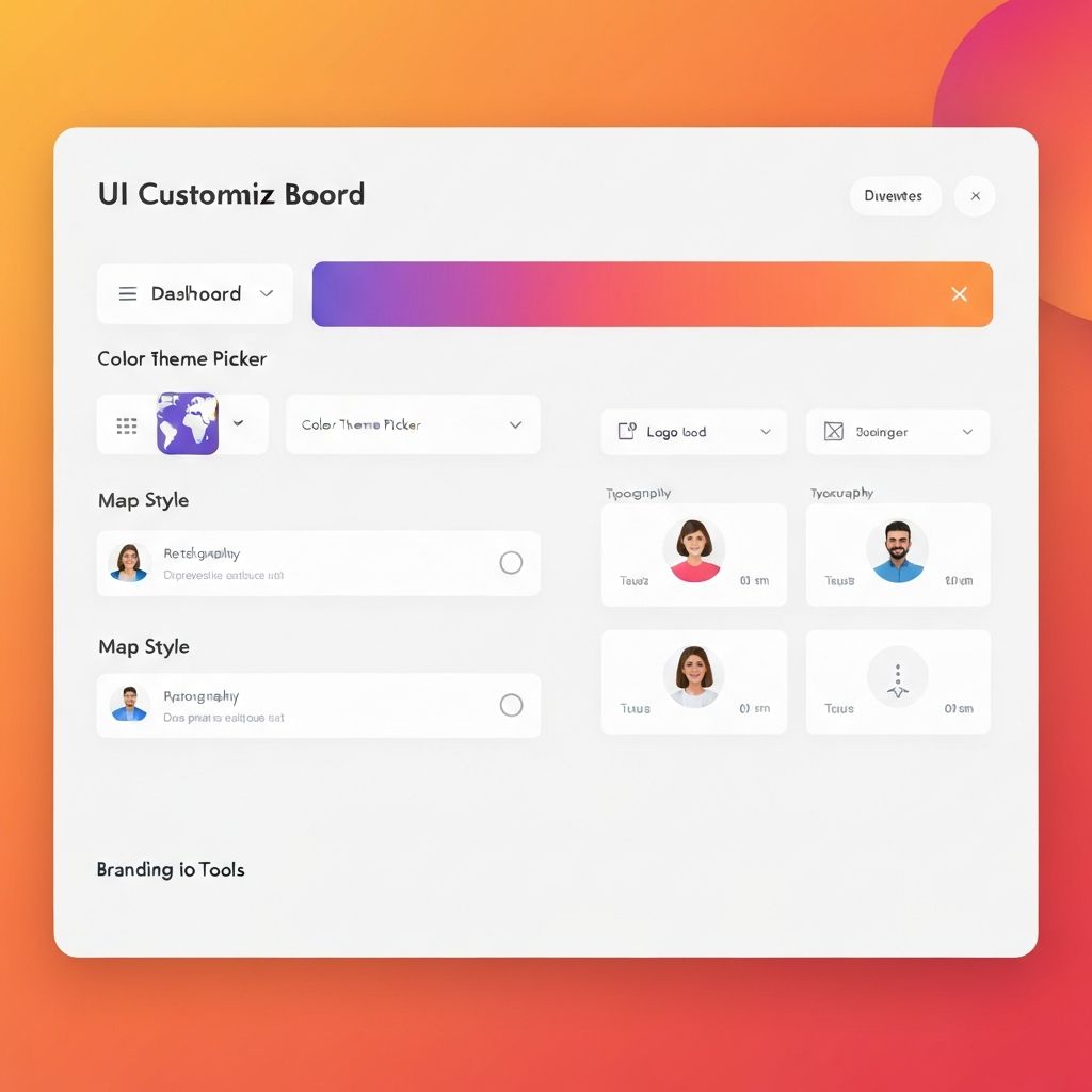 Customization interface with branding and design tools