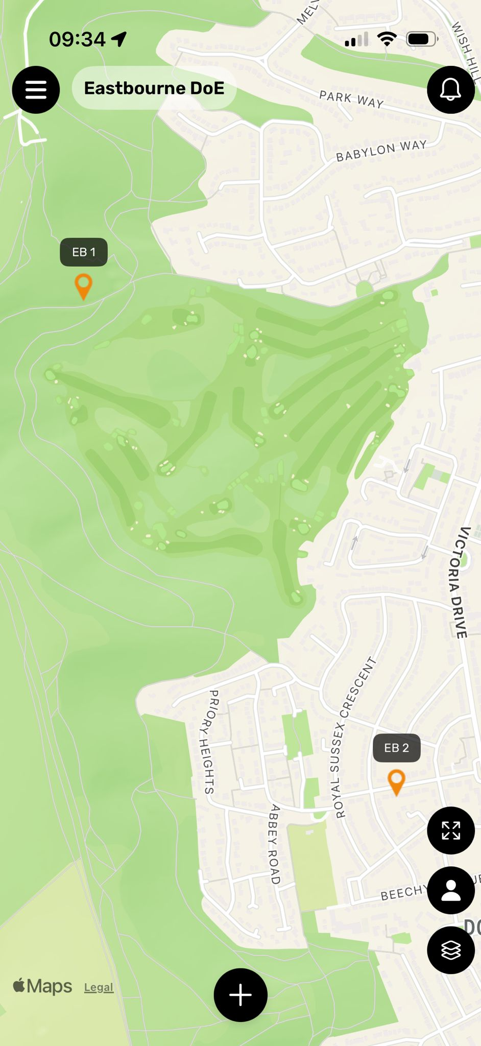 Cornwall Falmouth area map view